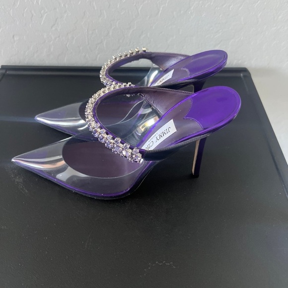 Jimmy Choo Bing Crystal Transparent Pumps - Picture 9 of 12
